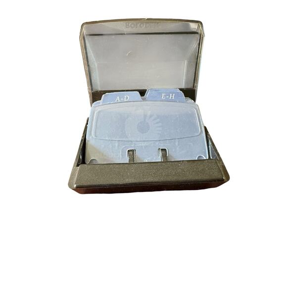 Rolodex S300C Covered Card File Made in USA Vintage Office Desk Organizer Black - Picture 2 of 8